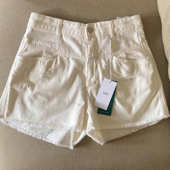 CLOSED brand A Better Blue cream colored denim shorts sz 26 - Picture 2 of 5